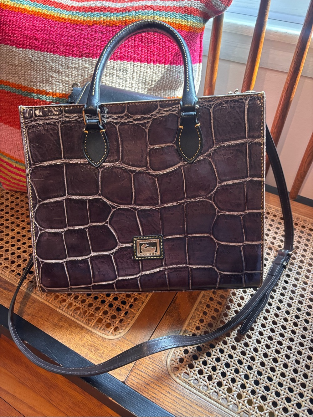AUTH DOONEY & BOURKE JANINE CROC SATCHEL Fall